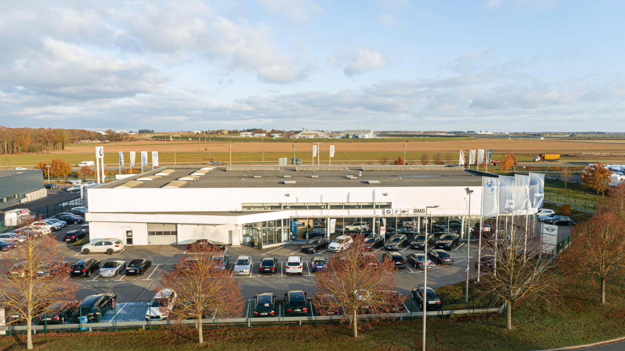 Vu de haut de la concession BMS d'Evreux